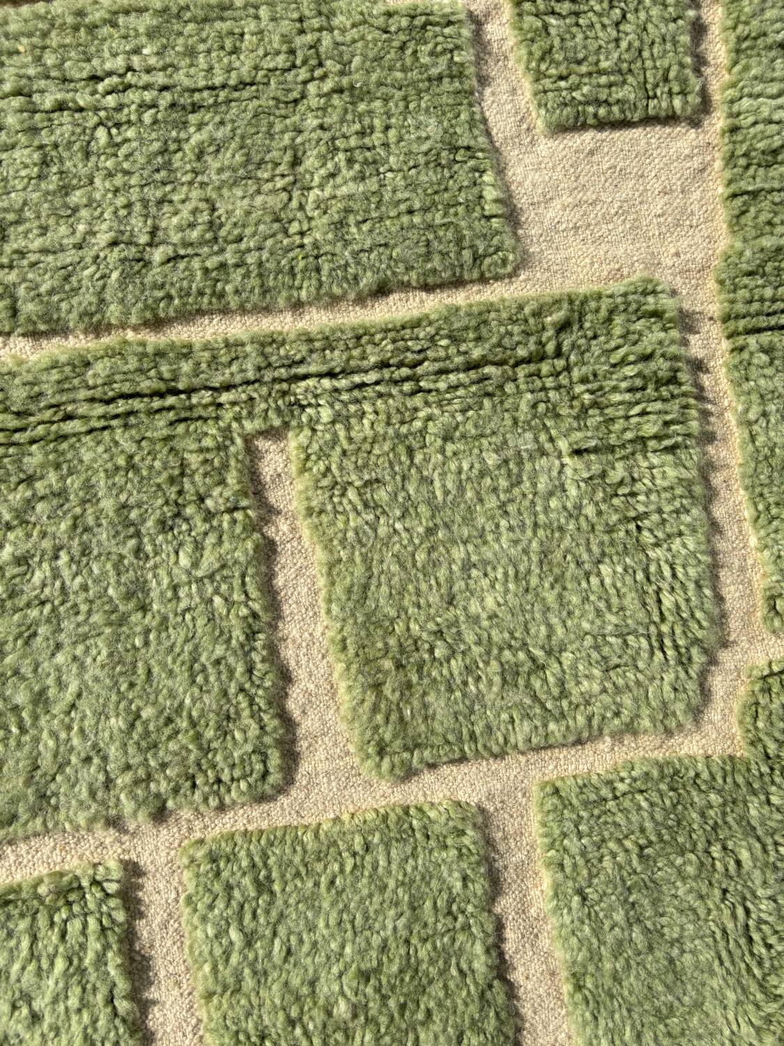 Magnificent new Beni ouarain water green carpet 200x300 cm