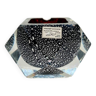 1970 rare Murano glass ashtray by Mandruzzato.