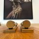 Pair of vintage modernist wall lamp, copper, France 1930