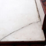 Bamboo-style commode with marble top - Late 19th century