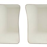 Golden brass mirror in the style of Gio Ponti. 1980s/90s.