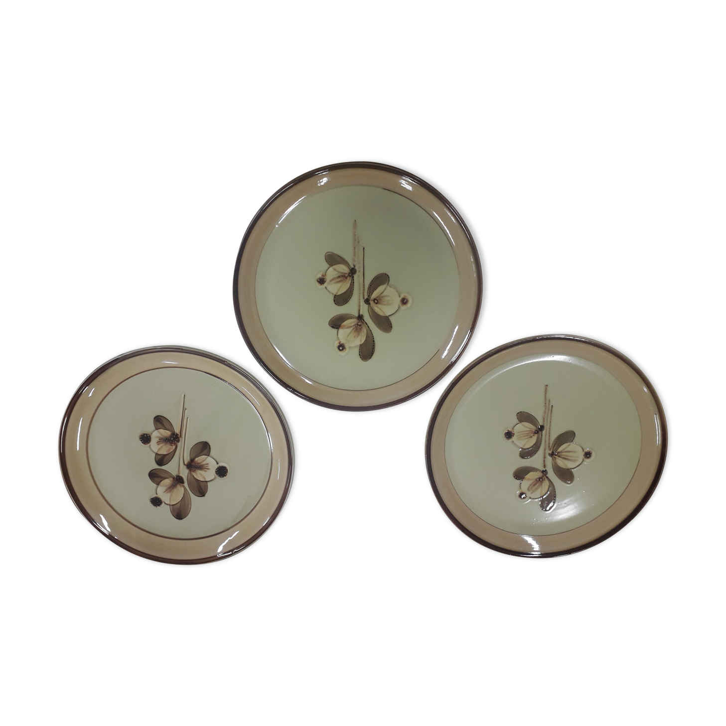3 vintage ceramic plates schramberg model reseda