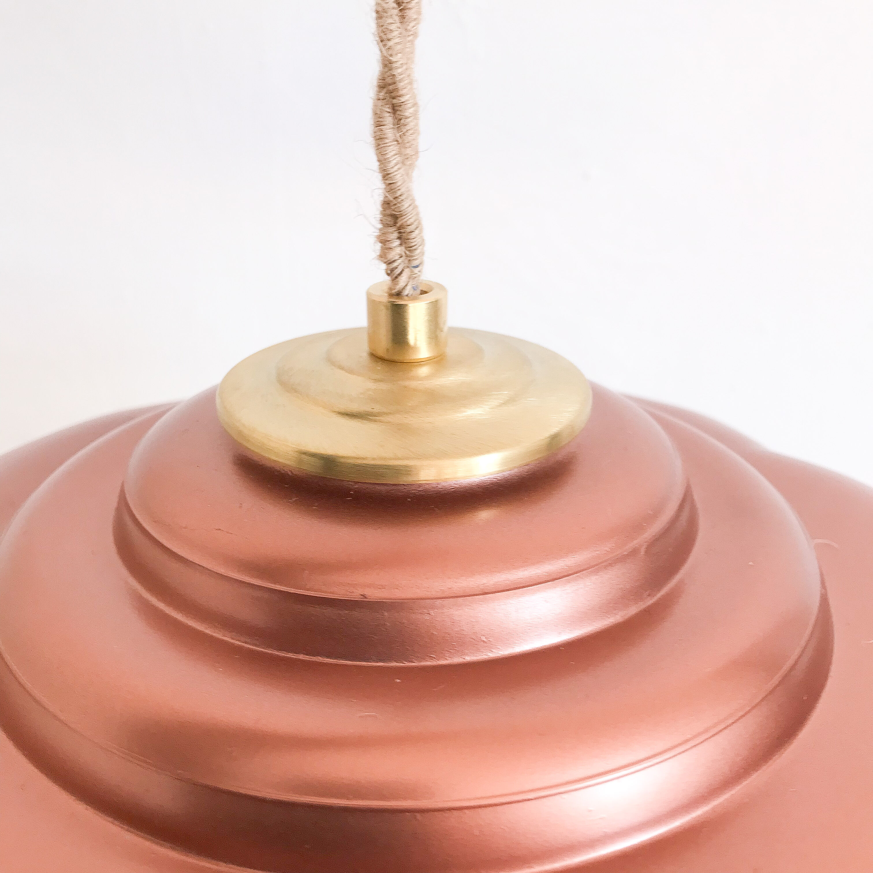 Suspension vintage copper lampshade