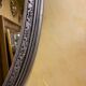 Pair of silver oval mirrors 79x46cm