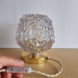 Chiseled glass table lamp