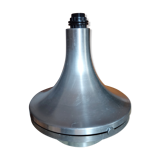 Large foot of vintage lamp brushed aluminum (double lighting)