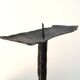 Three-branched wrought iron candle holder, 1950s