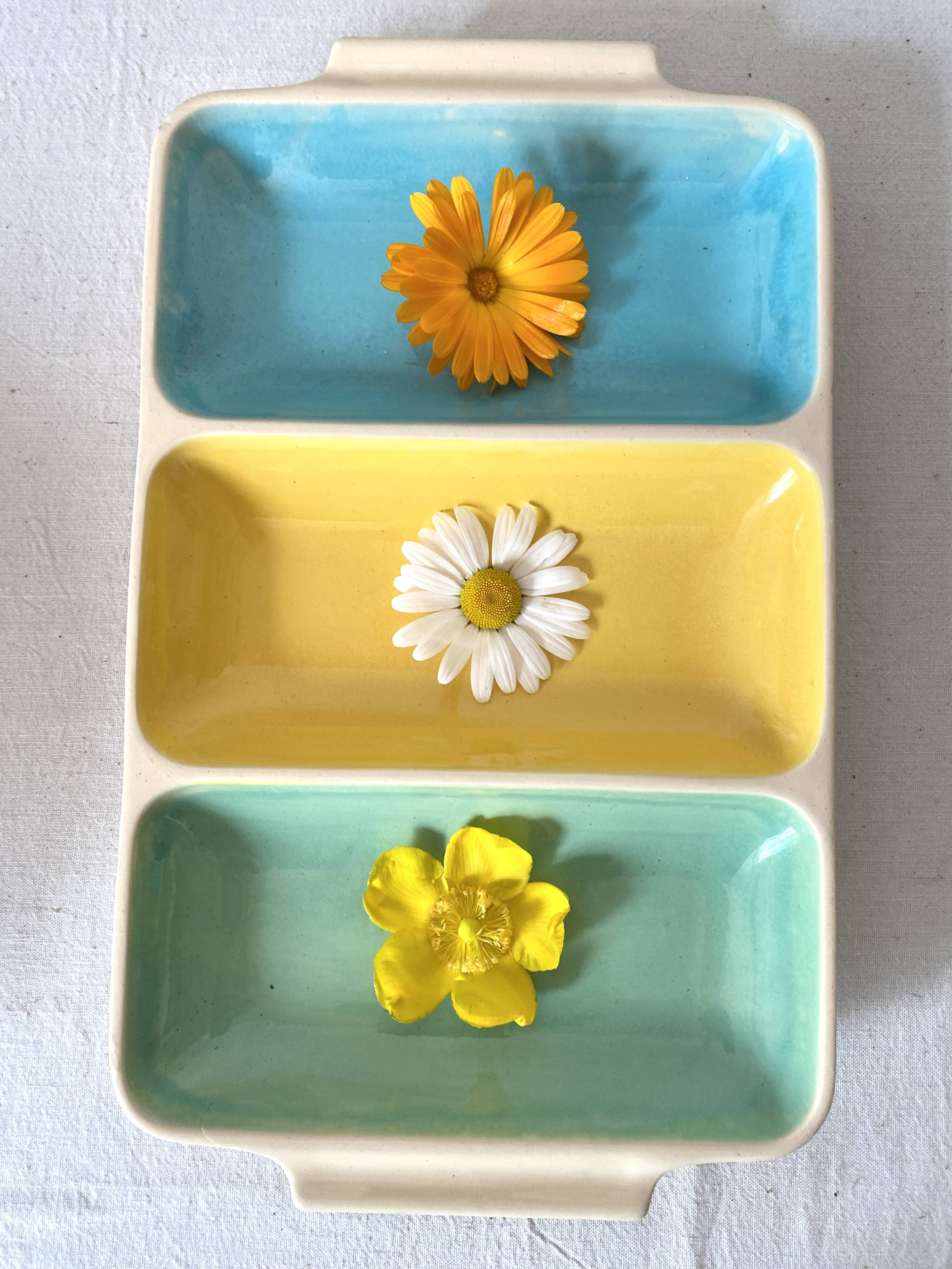 Serving dish for raw vegetables or aperitif, 50s-60s