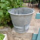 Old bucket in zinc capacity 15 liters