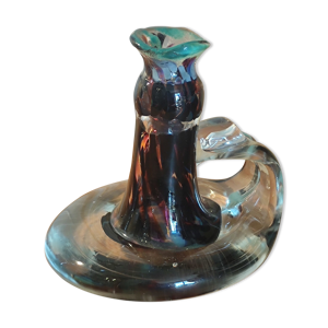 bougeoir vintage, pâte - verre