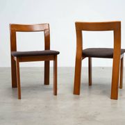 Set of six sculptural Italian dining chairs by Mobil Girgi