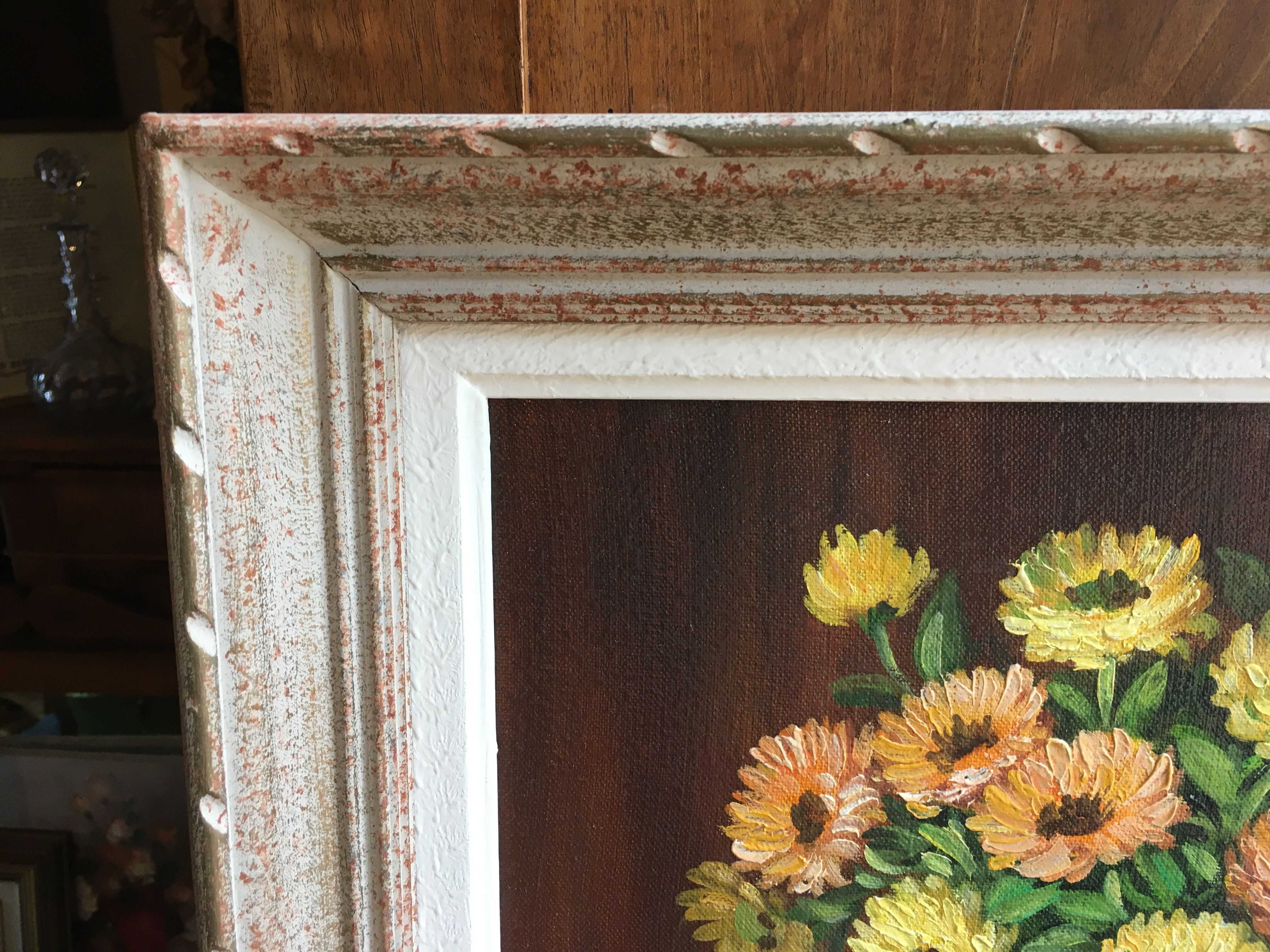 Painting bouquet of flowers by C Sargue