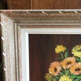 Painting bouquet of flowers by C Sargue