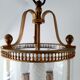 Suspension vintage laiton et verre