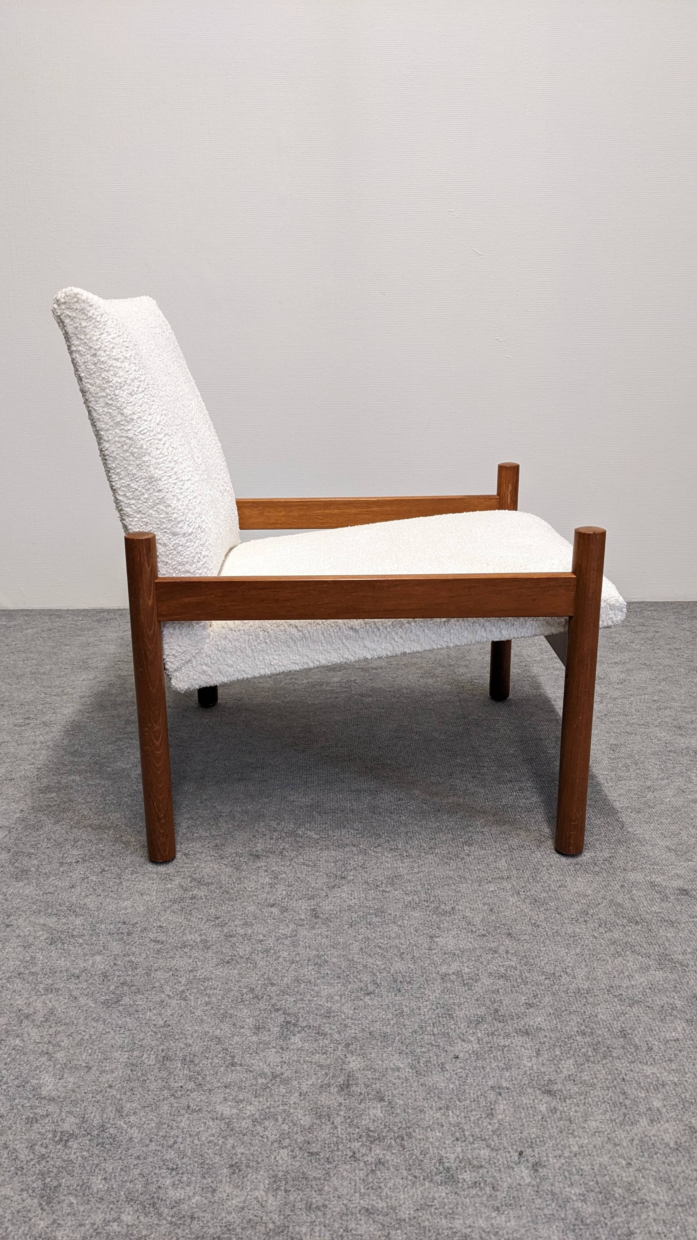 Scandinavian modernist rocking chair in teak, Denmark 1960.