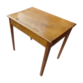 Child desk with all-wood drawer