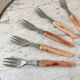 Set of 10 dessert forks in Bakelite 60s-70s