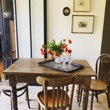 solid oak farmhouse table