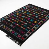 Small black Sabra rug 100x150 cm