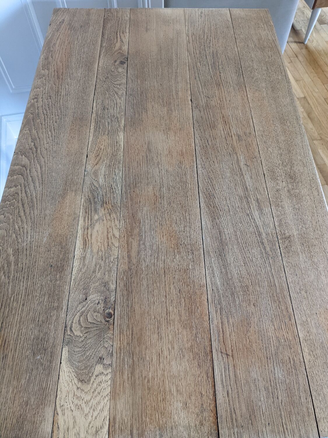 Farm table with turned legs