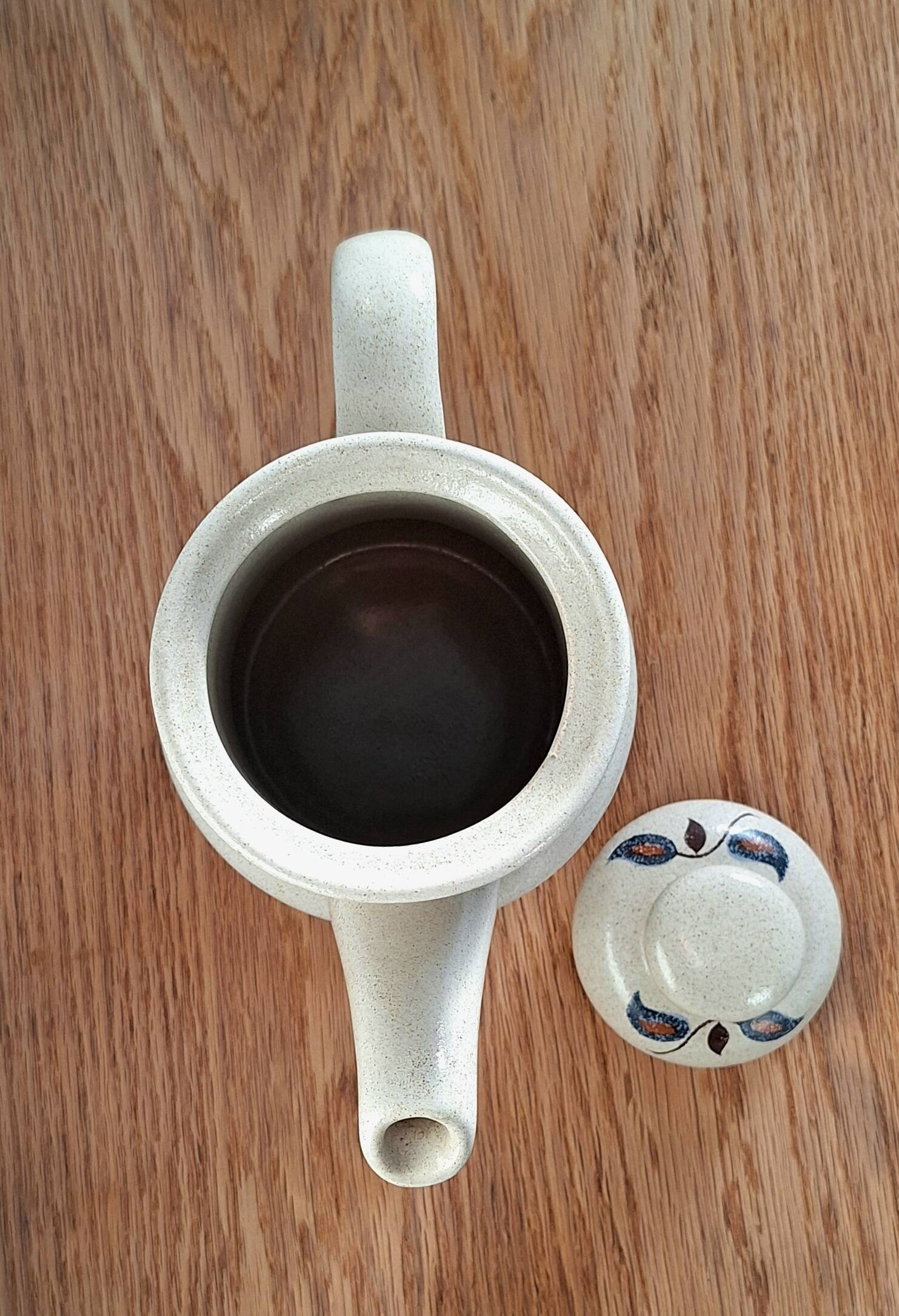 Saint Amand Sologne enamelled stoneware coffee pot