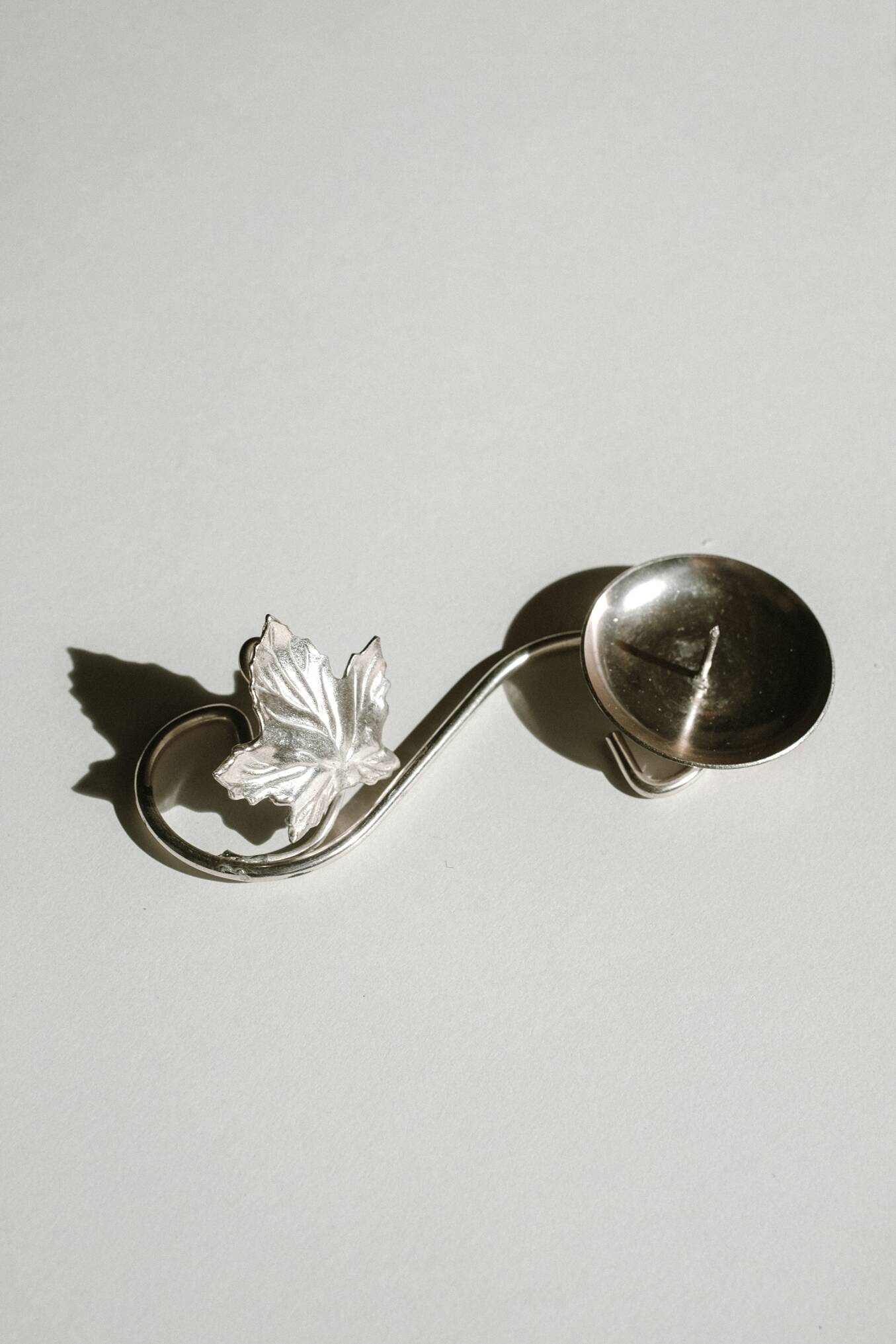 Silver-plated candle holder