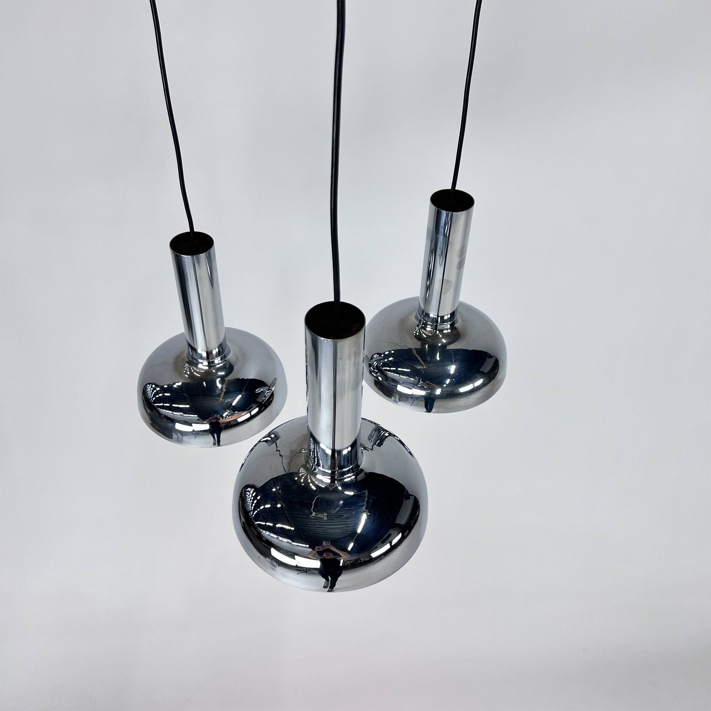 Space Age Chrome Pendant, 1970s