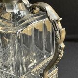 Decanter with handle frame Crystal factory A H (Western Germany)