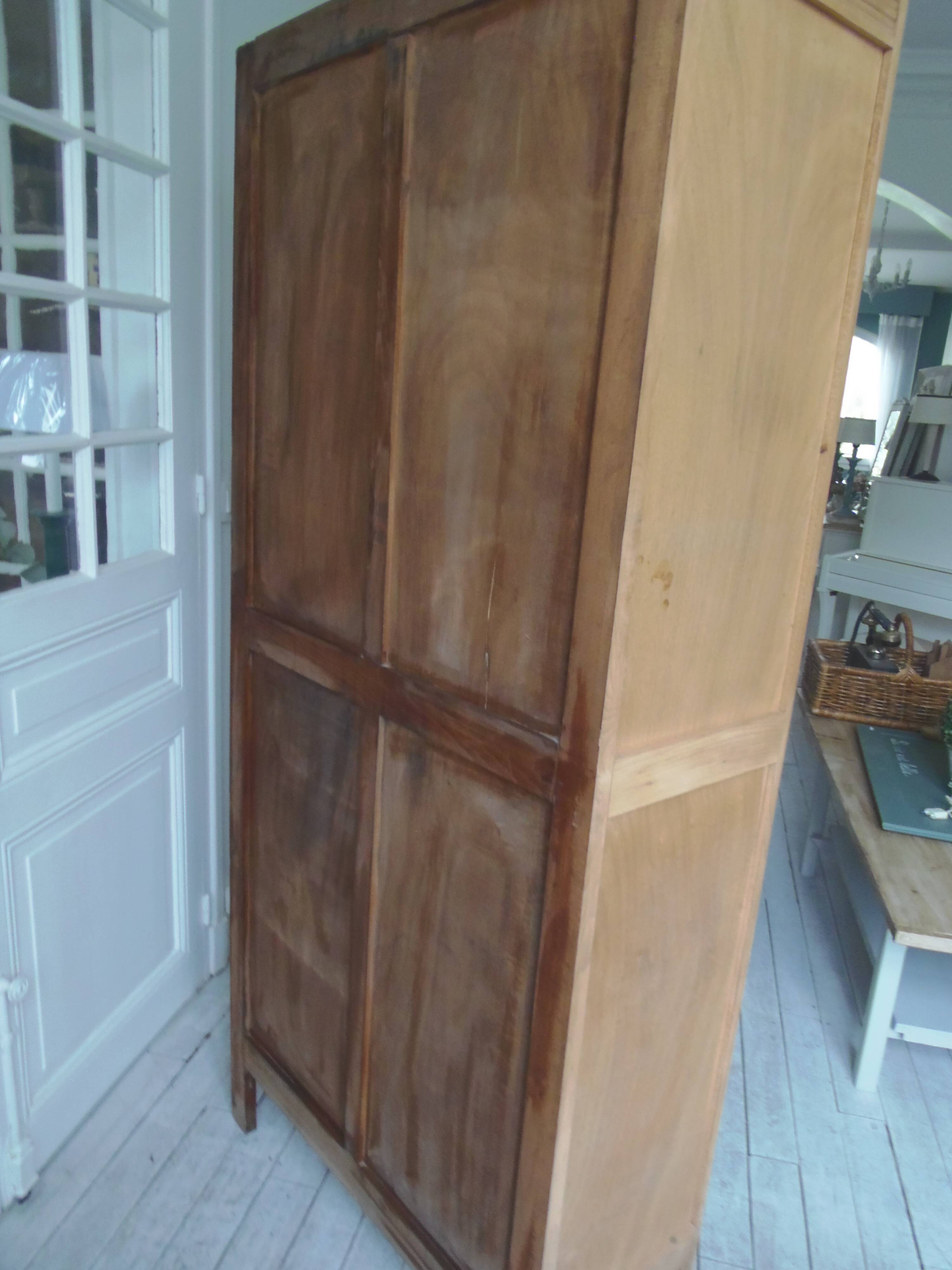 Vintage Parisian wardrobe has been completely sanded and waxed.
