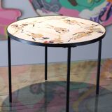 Circular coffee table decorated with warriors - 1960 Roger Capron