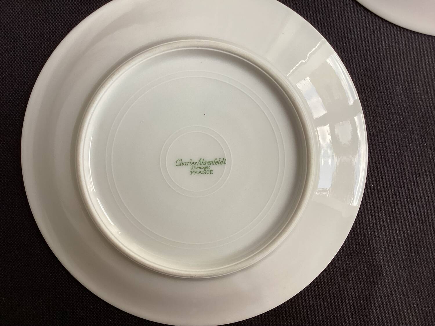 Lot 6 assiettes porcelaine Ch. Ahrenfeldt