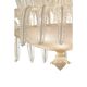 Contemporary Venetian White and Gold Leaves Murano Style Glass Chandelier