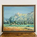 Painting signed Patrick Turion – Provence landscape – Oil on canvas