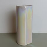 Iridescent white vase