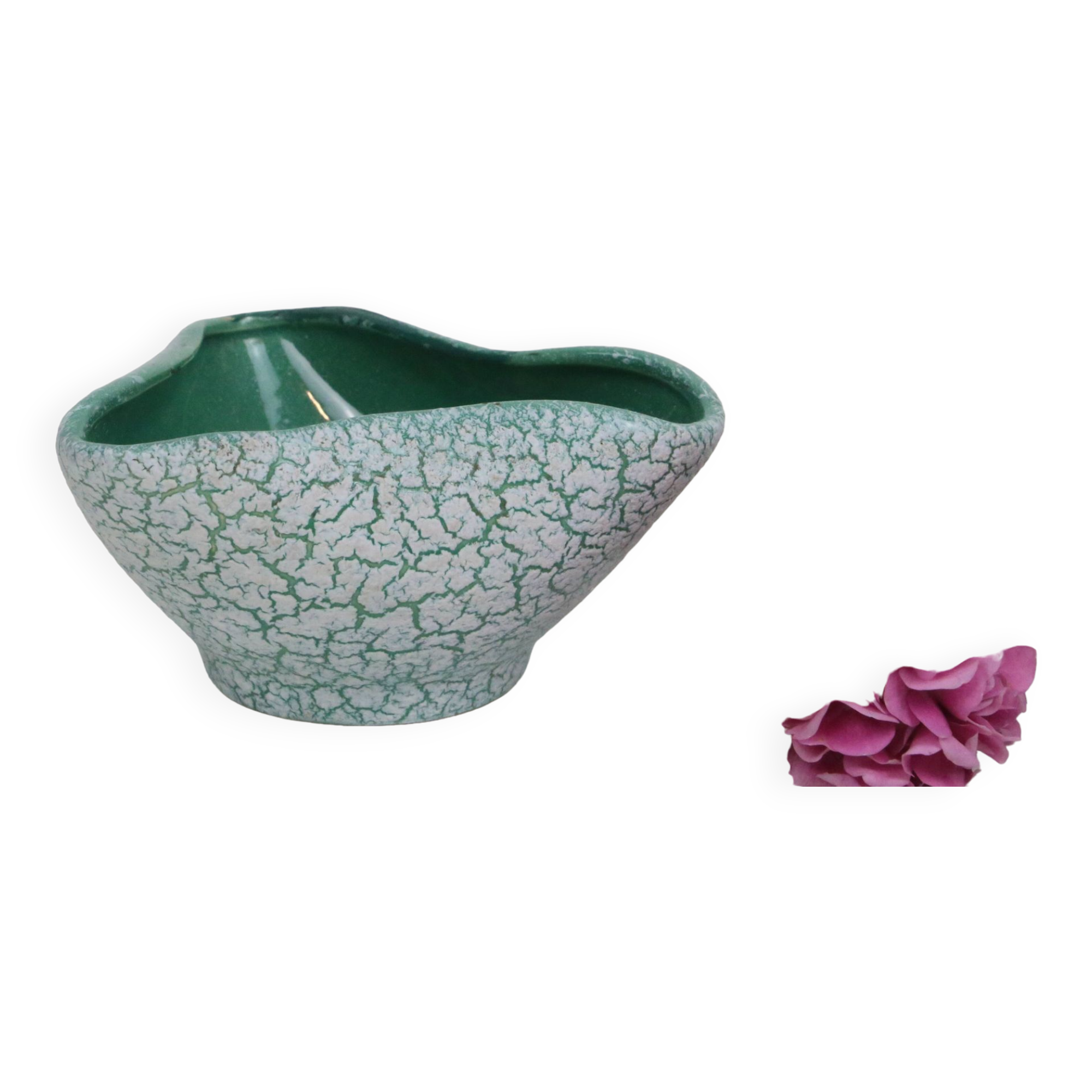 Old ceramic pot cover, attributed to De Bruyn, vintage