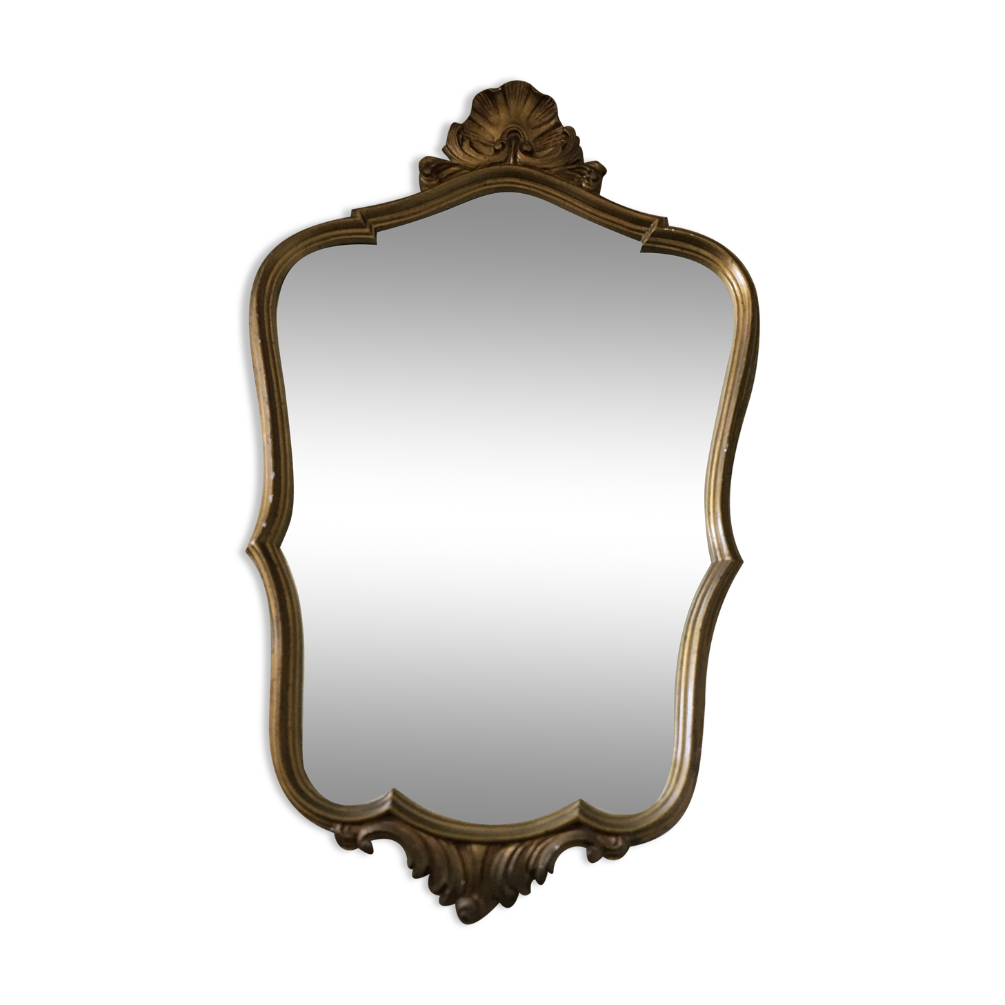 Golden baroque mirror