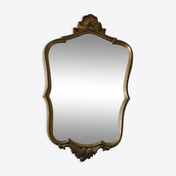 Golden baroque mirror