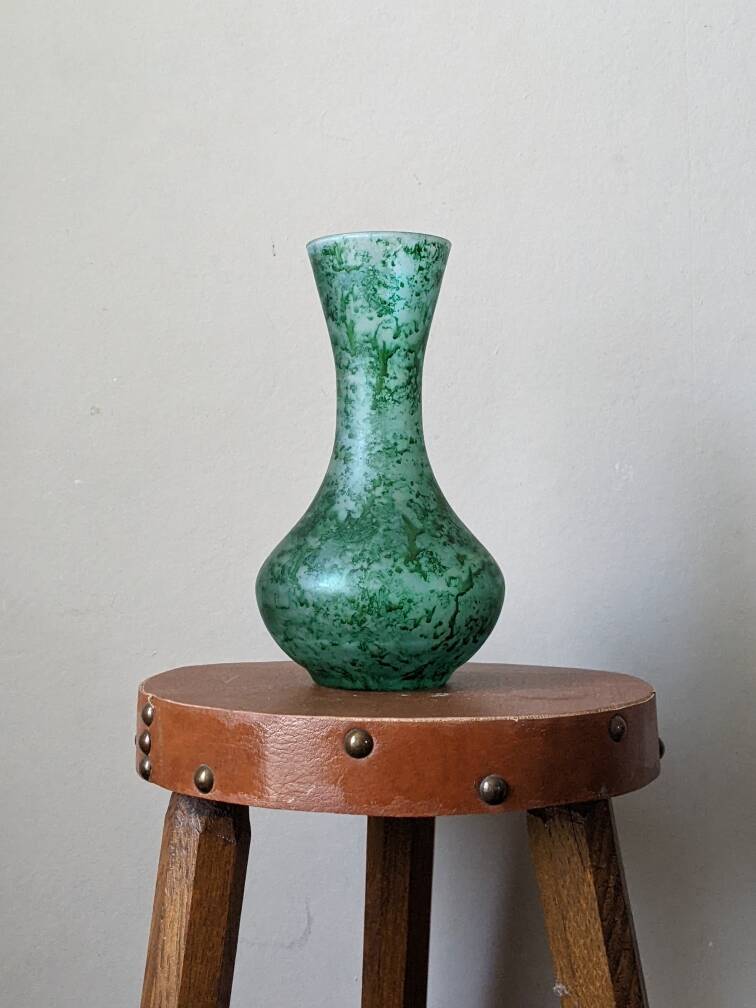 Murano blown glass vase, handcrafted in Italy