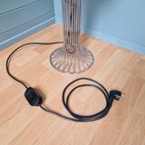 Mazzega floor lamp in chromed metal and milky glass globe, 1960s-70s