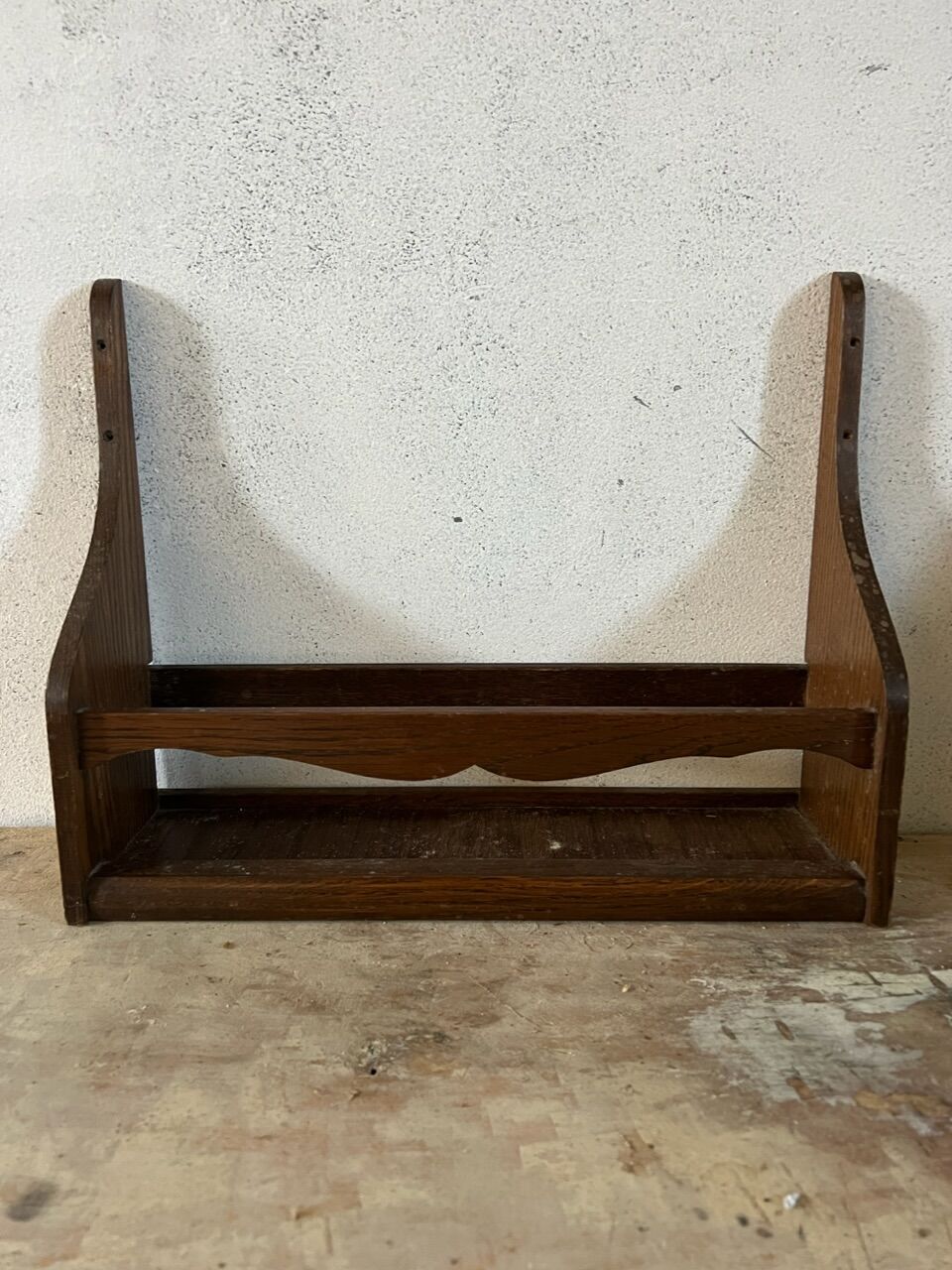 Wooden wall shelf