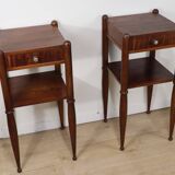 Art Deco pair of nightstands in walnut – 1940s