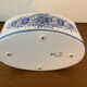 Ceramic pot blue floral decoration vintage signed modra