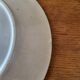 Old opaque porcelain plate gien terre de fer "laurels"
