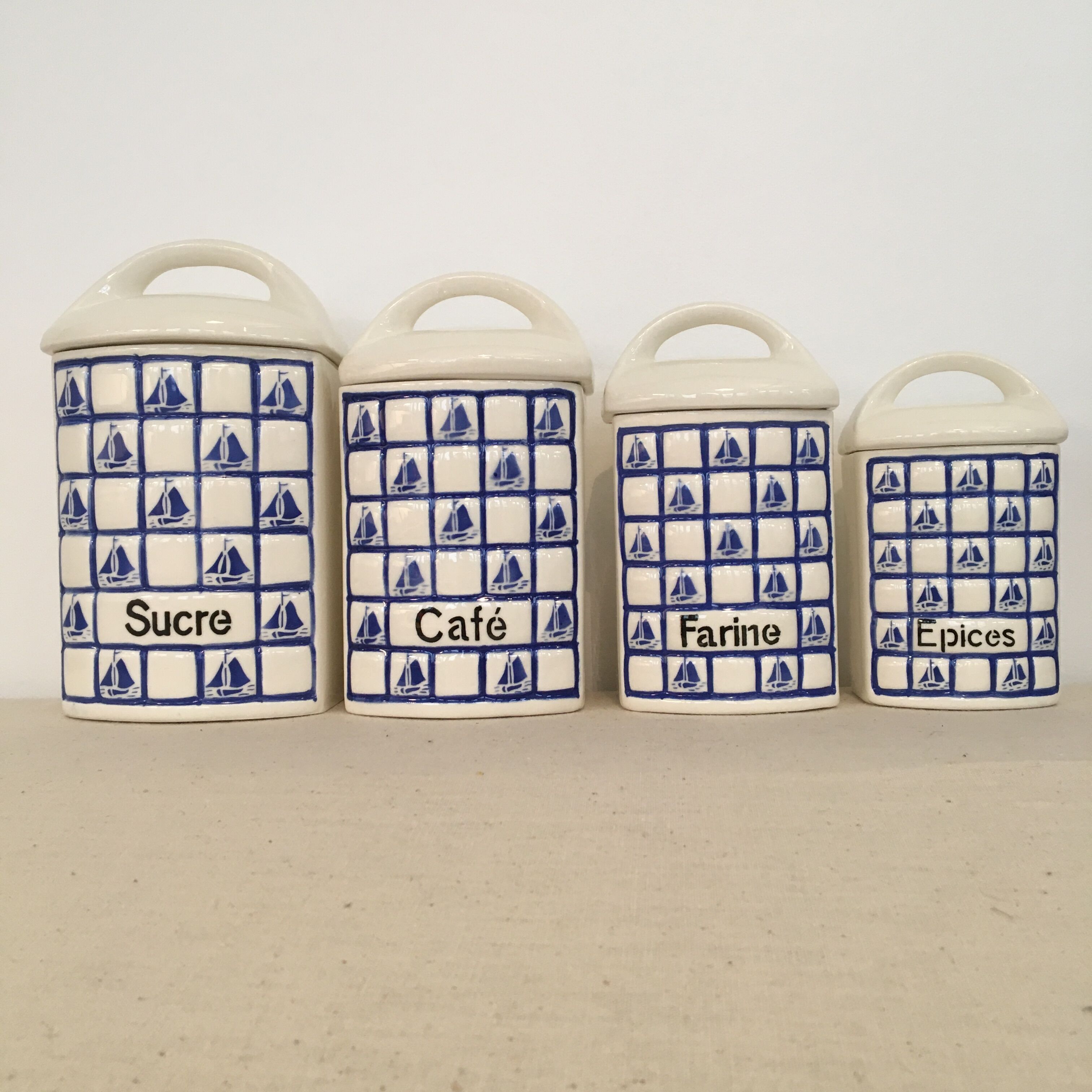 Series cooking spice pots pattern boats 30/40s