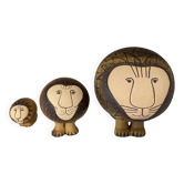 3 Lions in Ceramic by Lisa Larson for Gustavsberg