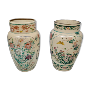 Paire de pots chinois en céramique