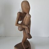 Wooden sculpture / statuette Zen character Yoga position
