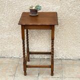Side table in the countryside style in turned wood