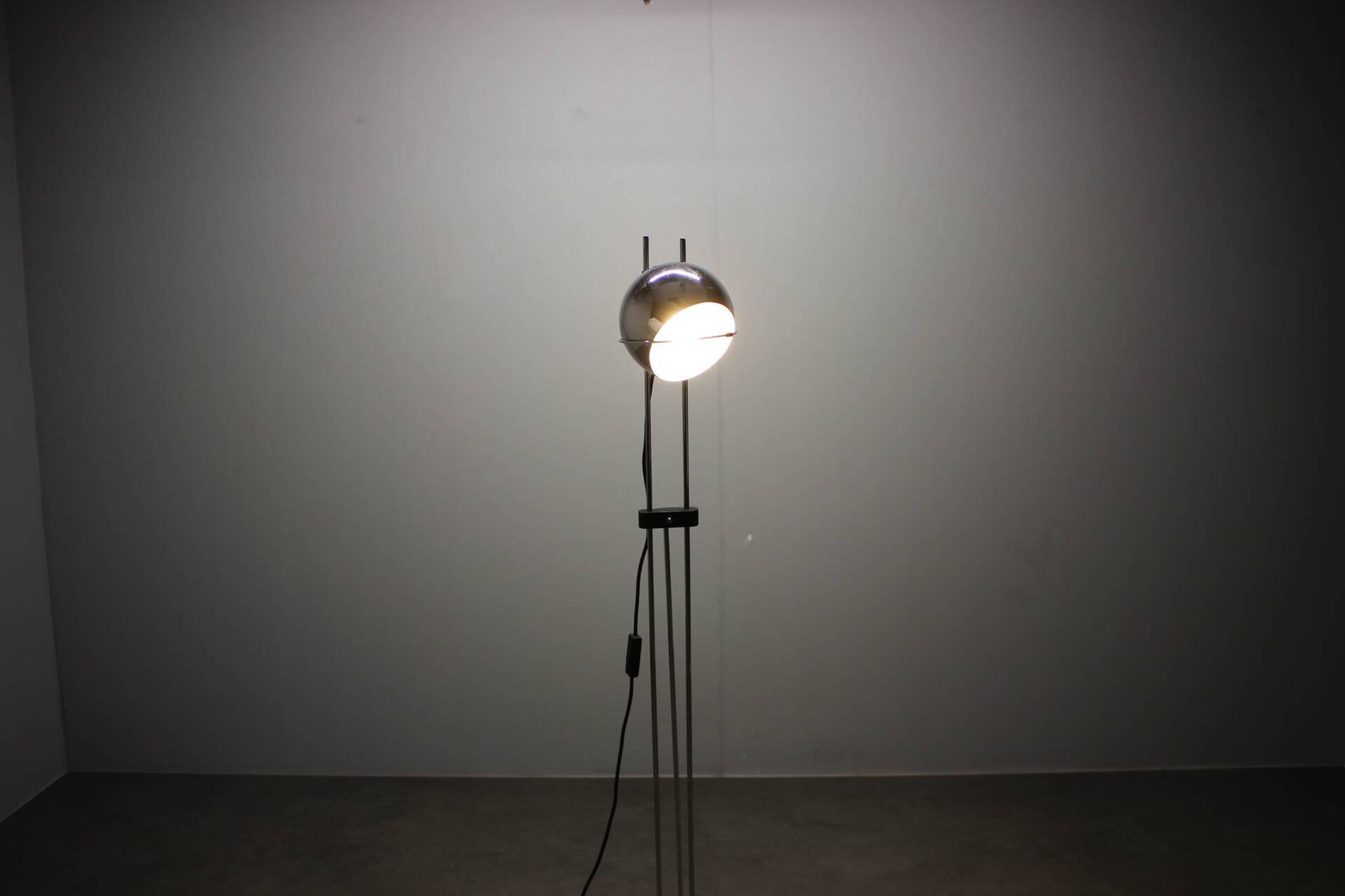 Adjustable Italian chrome floor lamp Space Age, 1960s