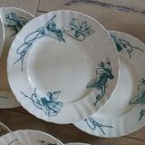 10 antique ironstone dinner plates